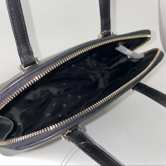 Kate Spade Handbag Patterson Drive Medium Dome Leather Satchel Bag in Black - Picture 11 of 11